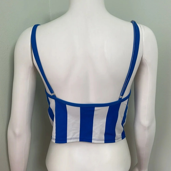 Kortni Jeane Tankini Top Medium Sporty Stripe Square neckline - Picture 4 of 7